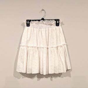 Altar'd State | Alienor White Tiered Mini Skirt